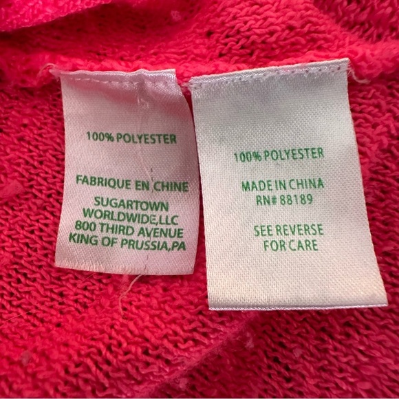 Lilly Pulitzer Hot Pink Light‎ Sweater with tassels size Small - Picture 6 of 7